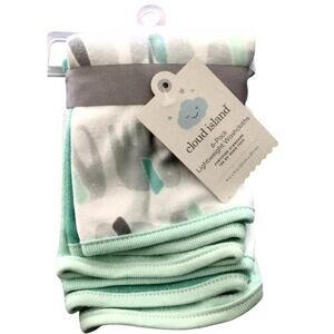 Baby Kids Washcloth Set 6 Elephant Little Peanut Green Cloud Island Green New